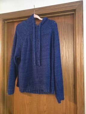 torrid Navy Hooded Knit Sweater